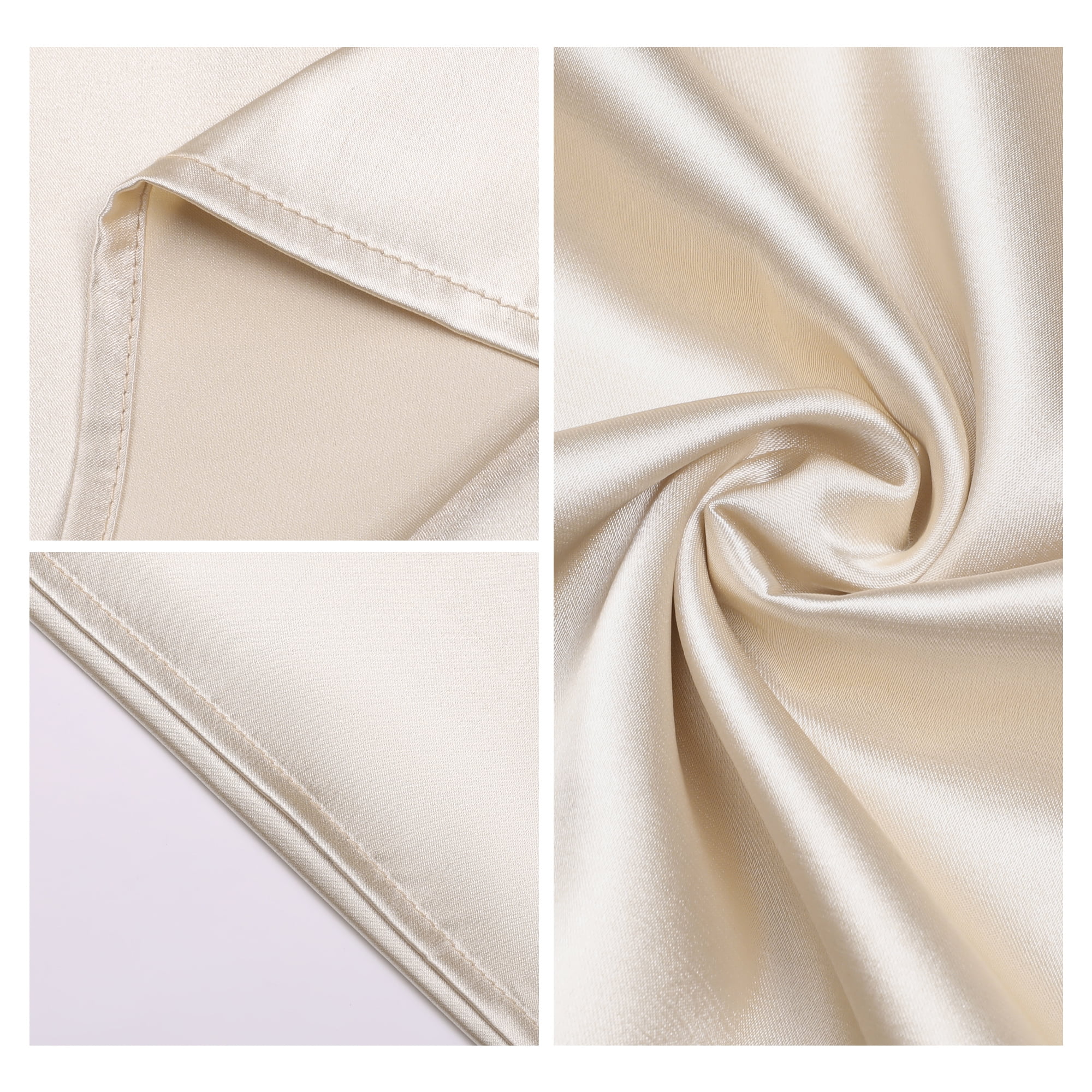 Unique Bargains Pillow Case with Envelope Pillowcases with Eye Mask, Hair Band Champagne