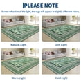 thumbnail image 2 of Floral Living Room Rugs, Washable Large Non-Slip Accent Dining Room Rug, Soft Low-Pile Decorative Rugs, Bordered Water Lily Print Rug for Home, 2 of 9