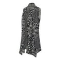 thumbnail image 3 of Made by Olivia Women's Open Front Draped Sleeveless Long Vest Cardigan with Elegant Paisley Print, 3 of 4