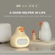 thumbnail image 2 of Cute Duck Alarm Clock Night Light, Kwaii Bedside Clock Children's Sleep Trainier, Wake Up Light And Night Light With Usb For Boys Girls Gifts (white), 2 of 5