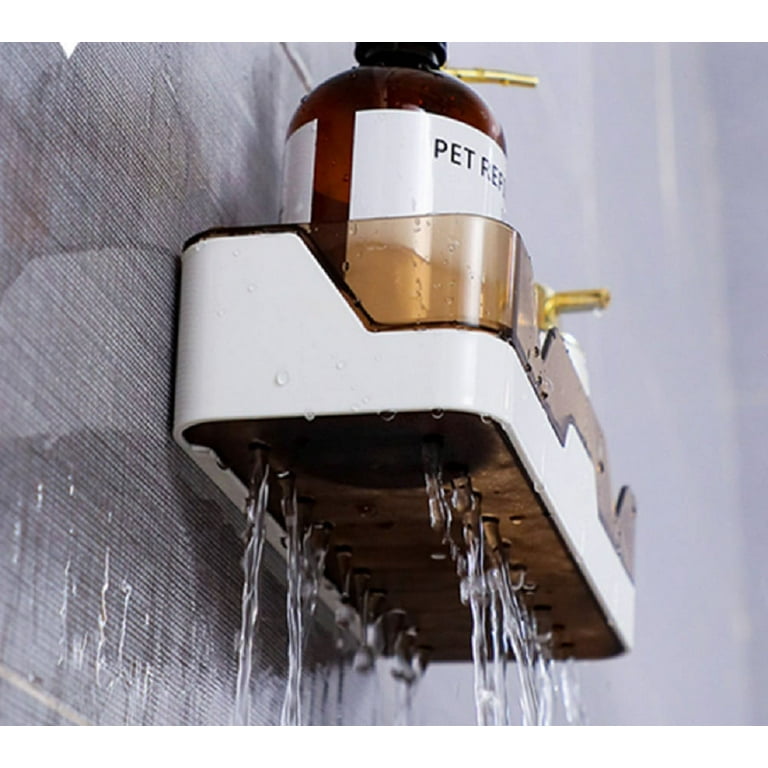  JiePai Acrylic Corner Shower Caddy Shelf with Hooks 2 Pack,  Adhesive Wall Mounted Bathroom Shower Shelf Organizer for Inside Shower &  Kitchen Storage : Home & Kitchen