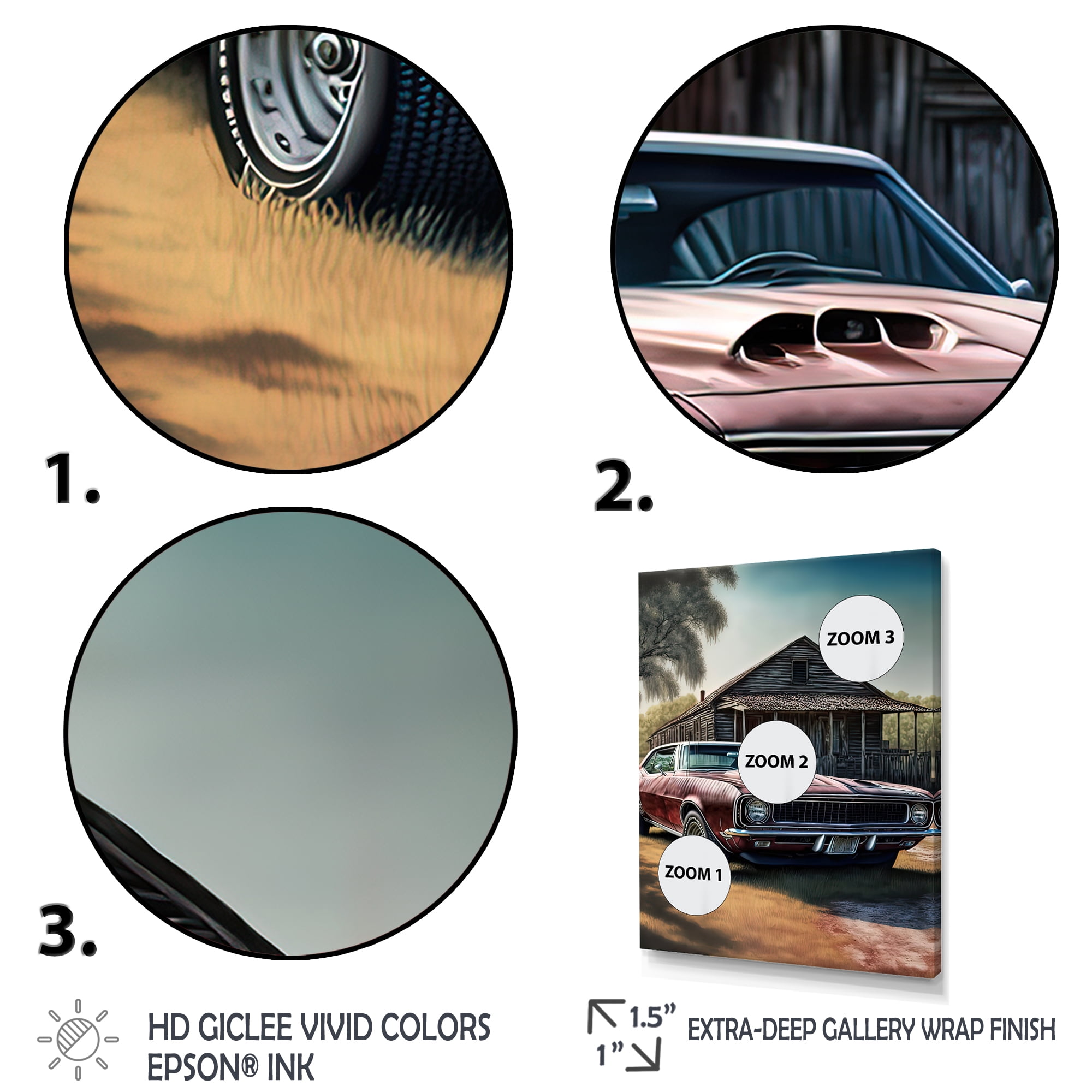 Designart Camero In Barn I Canvas Wall Art