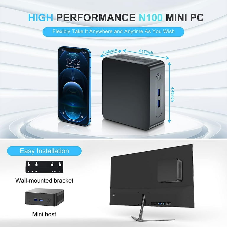 SZBOX GK N100 Mini PC Windows 11 Pro Intel Core N100 Max 3.4