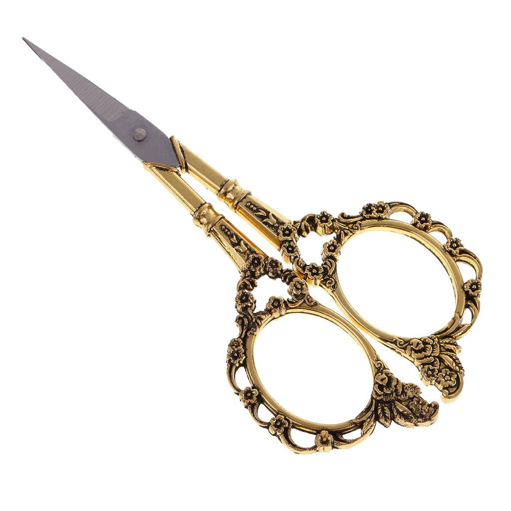GUOOL 2x Vintage Stainless Steel Embroidery Scissors, Sewing Scissors, Craft Scissors, Fabric Scissors, Thread Scissors