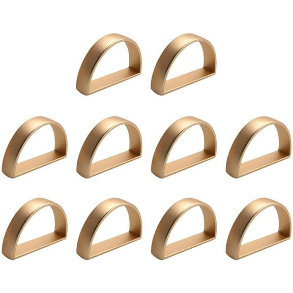 10 Pieces Gold Napkin Rings Metal Napkin Ring Holders Modern Design Ring Holder Metal Semicircle Buckles