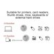 thumbnail image 5 of Hub Docking Station Hub De 3 Puertos USB2.0 Divisor Accesorio De Computadora Giratorio Delgado Ligero Negro, 5 of 7