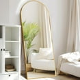 thumbnail image 2 of GRAHMCY 59"x 16" Arched Full Length Mirror Full Body Floor Mirrors, Gold, 2 of 6