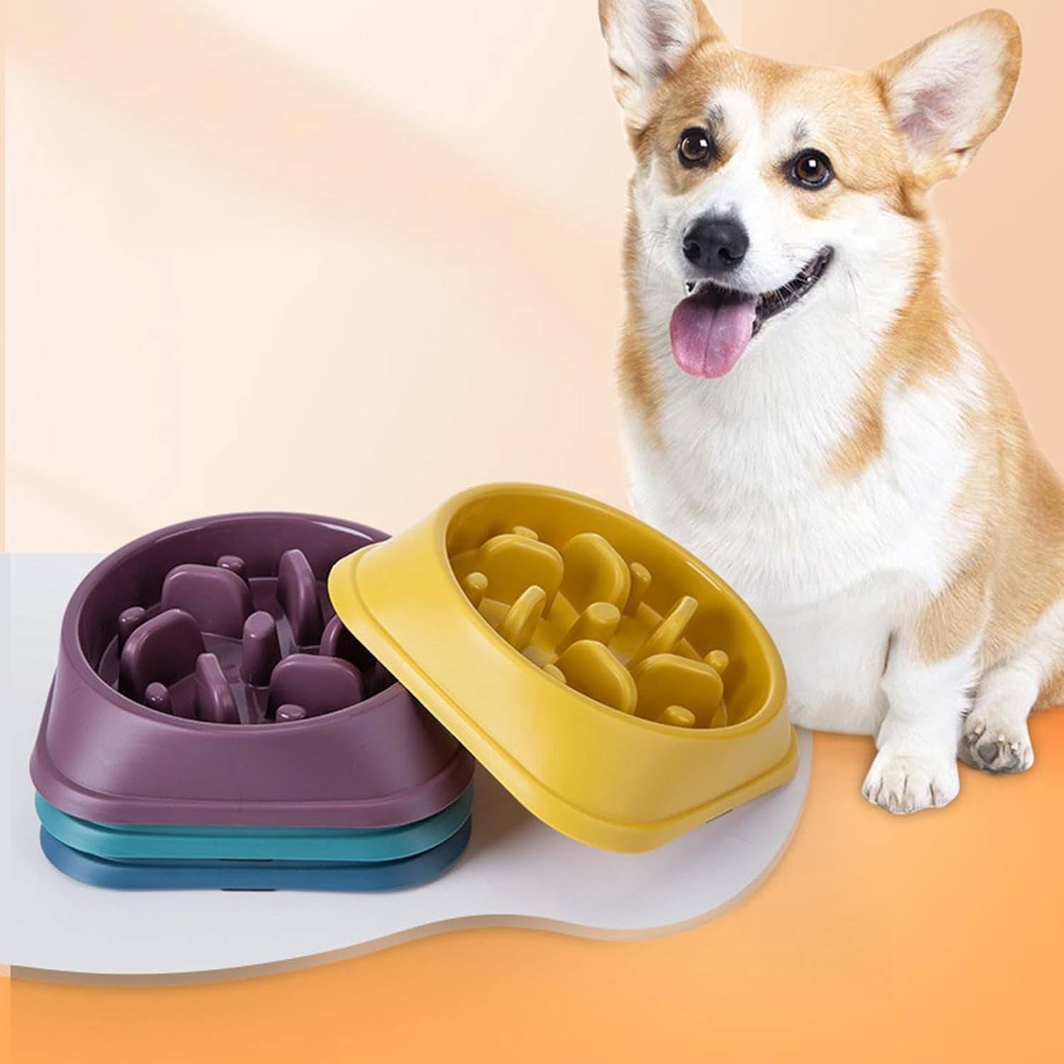 Slow Feed Dog Bowl, Lick Mat, Anti Slip, for Small and Medium Dogs