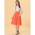 thumbnail image 3 of INSPIRE CHIC Vestido General De Cintura Elástica Con Tirantes Y Tirantes Para Mujer naranja M, 3 of 5