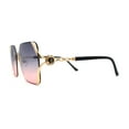 thumbnail image 2 of Womens 90s Luxury Jewel Ribbon Hinge Square Butterfly Sunglasses Gold Black Pink, 2 of 4