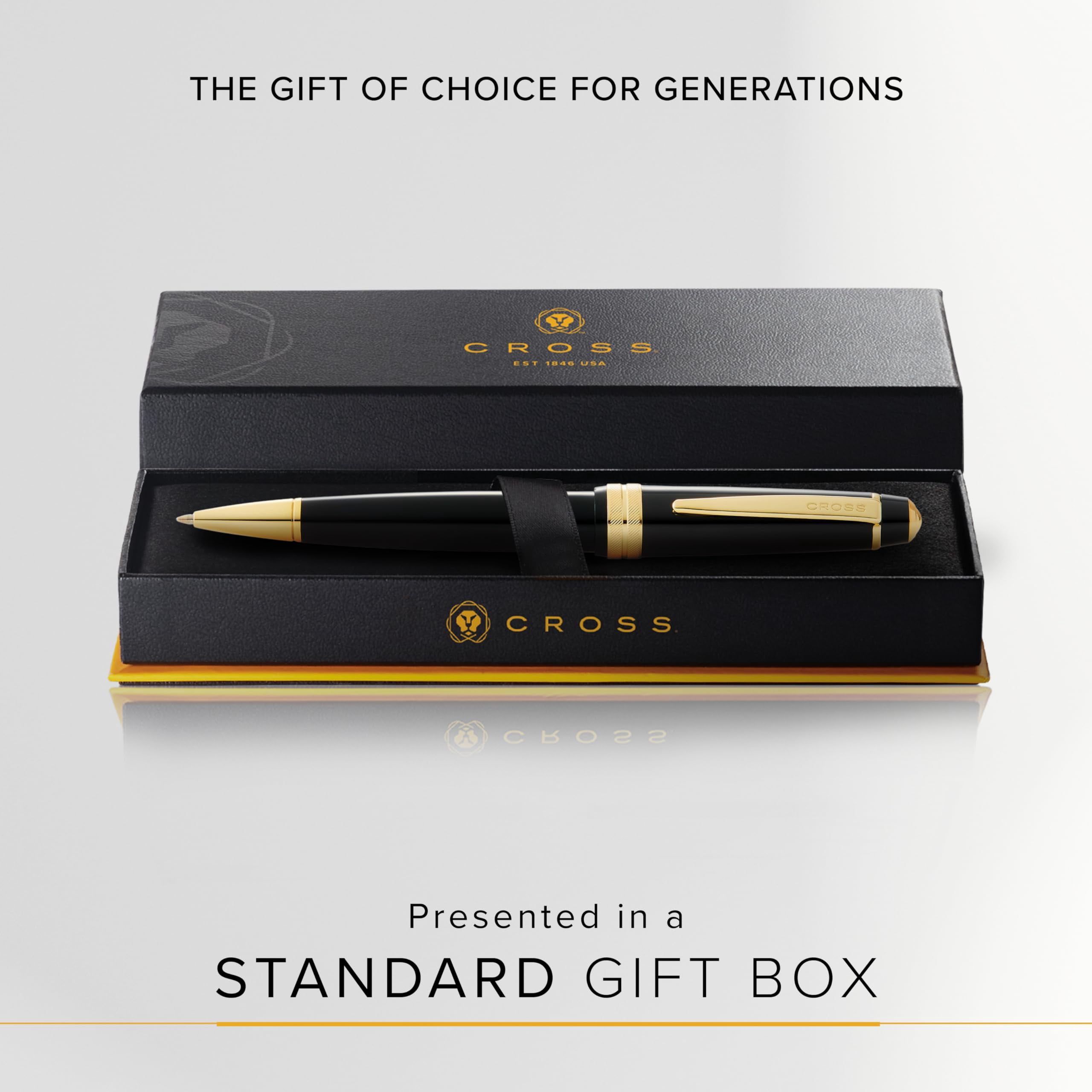 Cross Bailey Light Polished Black Resin and Gold Tone Ballpoint Pen