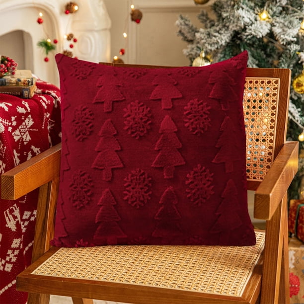 pstuiky Fundas de almohada navideñas de varios tamaños para decoración navideña y de invierno. Fundas de almohada para el sofá del hogar.