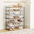 thumbnail image 6 of Better Homes & Gardens Farmhouse 3 Tier Shoe Rack, Gray, 30IN Wx 12 IN Dx 18IN H, Holds up to 12 Pairs, 6 of 12