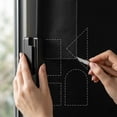 thumbnail image 4 of Magnetic Blackout Curtains, No Drill Window Shades, 57X118 In, Blackout Fabric, Adhesive Magnetic Strips, Cuttable Light Blocking, Window Covers, Solid Black, 6 Pc Hook Dots, Full, 4 of 6