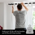 thumbnail image 2 of Meriville 1-Inch Diameter Prima Telescoping Double Window Treatment Curtain Rod, 48-Inch to 84-Inch, Black, 2 of 7