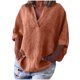 thumbnail image 1 of Vestidos Casuales Para Mujer, Blusas De Mujer De Moda Blusa informal de manga corta con solapa y cuello halter para mujer, color liso, con mangas 3/4, 1 of 5