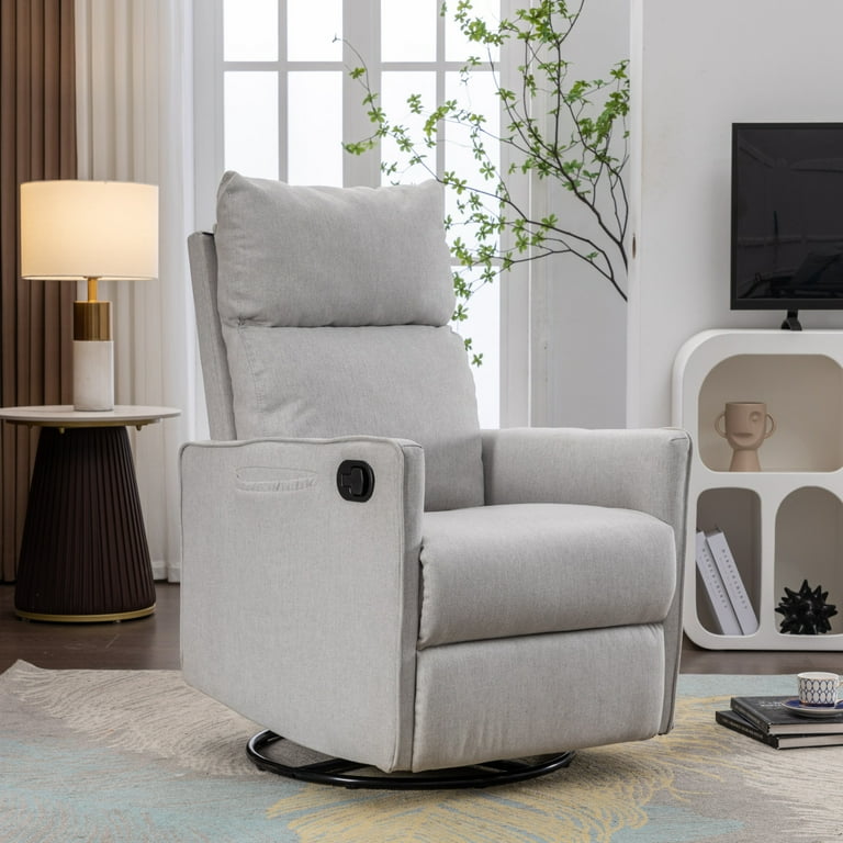 Light grey rocker recliner discount