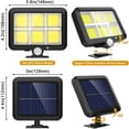 thumbnail image 3 of Lámpara LED solar impermeable para exteriores, lámpara con detección de movimiento, lámpara dividida 100COB, lámpara de pared 120COB, lámpara de jardín, 3 of 6