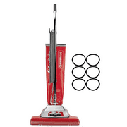 Sanitaire SC899F Commercial Shake Out Bag Wide Upright Vacuum Cleaner with 7 Amp Motor, 16" Cleaning Path w/6 Belts Included Bundle