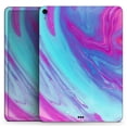 thumbnail image 2 of DesignSkinz Marbleized Pink Ocean Blue v32 Full-Body Skin Decal Wrap Cover for iPad Pro 9.7" (A1673/A1674/A1675), 2 of 4