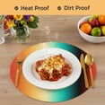 thumbnail image 4 of Colorful Ombre Round 13 Inch Placemats Set of 6, Abstract Modern Art Aesthetics HeatResistant Non Slip Place Mats for Dining Table, Wipeable Braided Kitchen Table Mats for Housewarming, 4 of 9