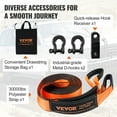 thumbnail image 6 of Winch Recovery Kit for Off-Road Vehicles - 3 Inch x 30 Feet Tow Strap (30K lbs), 44,092 lbs D-Ring Shackles, Storage Bag - Ideal for Jeep Wrangler, Tacoma, 4x4 Trucks & ATVs, 6 of 11