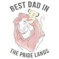thumbnail image 2 of Men's Lion King Simba and Mufasa Best Dad in the Pride Lands  Graphic Tee White 3X Large, 2 of 5