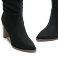 thumbnail image 3 of BURUDANI Women Slouchy Knee-High Suede Boots Pointed Toe, Chunky Block Heel, Side-Zip Pull-On Comfort, 3 of 6
