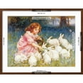 thumbnail image 5 of Art.com Feeding the Rabbits Giclee Print by Frederick Morgan, Brown Frame Wall Art, 29" x 23", 5 of 5
