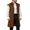 thumbnail image 3 of Men'S Medieval Renaissance Sleeveless Costume Vest Robe For Halloween Party Cosplay Role Play Themed Event Masquerade Dress Up Outfit, 3 of 6