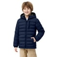 thumbnail image 6 of Wantdo Boy's Hooded Padded Coat Quilted Packable Jacket Waterproof Warm Jacket for Skiing Navy 10-12, 6 of 10