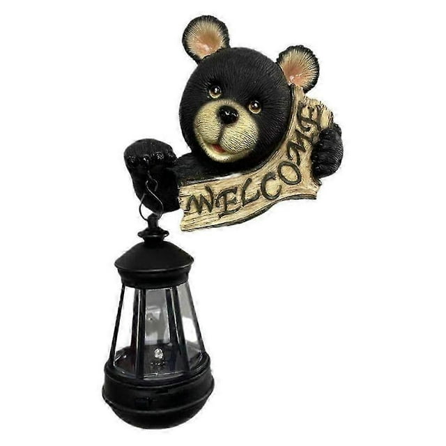 Realistic Bear Design Solar Garden Statue Light - Ideal Outdoor Accent for Yard & Landscape Decor