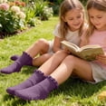 thumbnail image 5 of Utoimkio 1 Pairs Kids Candy Color Cotton Crew Socks,Elastic and Breathable for Boy Girls 1-12 Years, 5 of 5