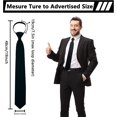 thumbnail image 7 of 2Pcs/4Pcs Pre-tied Adjustable Zipper Neck Ties for Men 19inch Mens Necktie for Office Graduation School Uniforms, 7 of 7
