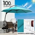thumbnail image 2 of MEJO INC 11 ft.Aluminum Curvy Cantilever Offset Hanging Patio Umbrella With Sandbag Base Pacific Blue, 2 of 5