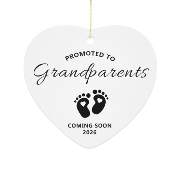 KuphiL10C Promoted to Grandparents Christmas Ornaments, Baby Pregnancy Announcement Ornament for New Grandma Grandpa, First Time Grandparents Gifts Keepsakes 2026