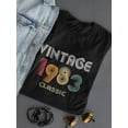 thumbnail image 3 of Classic Vintage Since 1983 T-shirt Women's -SmartPrintsInk Designs, 3 of 4