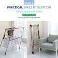 thumbnail image 5 of Letusto W-Rack Laundry Clothes Drying Rack - Indoor & Outdoor Folding Clothing Rack Foldable - Stainless Steel Laundry Garment Dryer Stand (Dry-Rack), 5 of 5