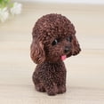 thumbnail image 2 of Resin Car Shaking Dog Adornments Dark Brown 2Set 3.5x2x2.2in, 2 of 8