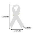 100pcs Cancer Awareness Brooch Lapel Pins White Ribbon Lapel Pins White
