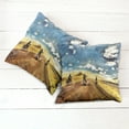 thumbnail image 2 of Ambesonne Travel Throw Pillow Cover 2 Pack, Motorcycles Countryside, 16", Multicolor, 2 of 6