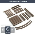 thumbnail image 4 of JEAREY Oversized Outdoor Rocking Chair for Porch HDPE Brown, 4 of 7