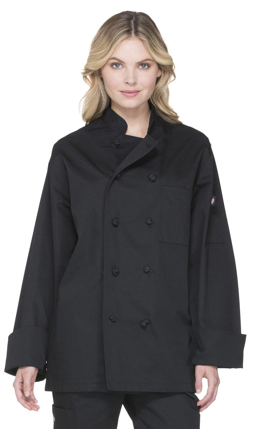 Dickies Chef Classic Knot Button Coat Small Black 