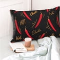 thumbnail image 4 of Fotbe Hot Chili Funda de Almohada Decorativa Estilo Occidental, Lujo en Algodón, Fundas para Almohadas King, Cojín Estampado para Decoración del Hogar-20"x30", 4 of 6