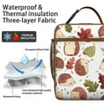 thumbnail image 2 of Hedgehog Insulated Lunch Box Women Reusable Lunch Bag with Front Pocket Cooler Tote Bag Work Camping, 2 of 6