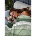 thumbnail image 3 of Sage Green Ombre Flat Sheet Only Twin Size, Soft Breathable Bed Top Sheets for Mattress, Modern Moire Geometric Abstract Luxury Bedding Flat Sheets for Home Hotel Bedroom Bed Protection, 3 of 9