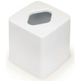 thumbnail image 3 of Made in USA Set of 2 White Plastic 5-Gallon Waste Basket & Cube Tissue Box Cover, 3 of 14