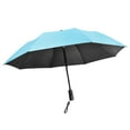 thumbnail image 5 of Folding Umbrella with Fan Strong Compact Umbrella for Trips Climbing Walking Blue, 5 of 8