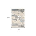 thumbnail image 5 of 8' X 10' Ivory Gray And Blue Abstract Area Rug, 5 of 6