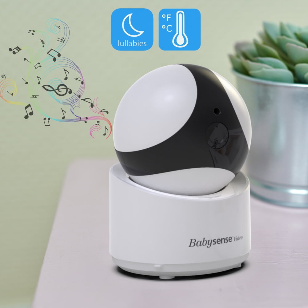 up to 4 Babysense HD 720P Video Baby Monitor with Large 5 Inch Display and Two PTZ Cameras Zoom Multi HD Cameras Two Way Talk Back Audio Long Range Night Vision Remote Pan Zoom Tilt